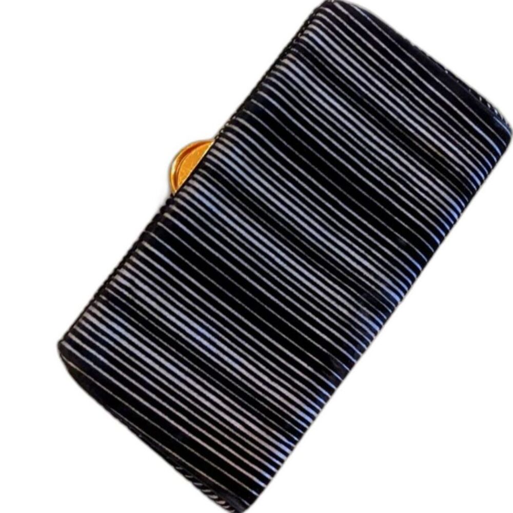 Velvet Clutch 1950s MORRIS MOSKOWITZ Black and Silver
